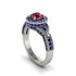Ruby Double Halo Handmade Engagement Ring - Gracelyn No. 72 image 1