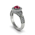 Ruby Double Halo Handmade Engagement Ring - Gracelyn No. 12 image 1