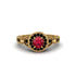 Ruby Double Halo Handmade Engagement Ring - Gracelyn No. 40 image 2