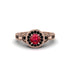 Ruby Double Halo Handmade Engagement Ring - Gracelyn No. 41 image 2