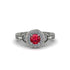 Ruby Double Halo Handmade Engagement Ring - Gracelyn No. 12 image 2