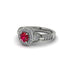 Ruby Double Halo Handmade Engagement Ring - Gracelyn No. 12 image 3