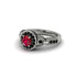 Ruby Double Halo Handmade Engagement Ring - Gracelyn No. 42 image 3