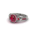 Ruby Double Halo Handmade Engagement Ring - Gracelyn No. 57 image 3