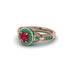 Ruby Double Halo Handmade Engagement Ring - Gracelyn No. 26 image 3