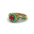 Ruby Double Halo Handmade Engagement Ring - Gracelyn No. 25 image 3