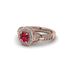 Ruby Double Halo Handmade Engagement Ring - Gracelyn No. 11 image 3