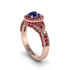 Sapphire Double Halo Handmade Engagement Ring - Gracelyn No. 59 image 1