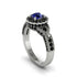 Sapphire Double Halo Handmade Engagement Ring - Gracelyn No. 45 image 1