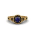Sapphire Double Halo Handmade Engagement Ring - Gracelyn No. 43 image 2