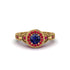 Sapphire Double Halo Handmade Engagement Ring - Gracelyn No. 58 image 2
