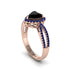 Heart's Black Diamond Embrace Engagement Ring - Alison No. 68 image 3