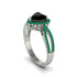 Heart's Black Diamond Embrace Engagement Ring - Alison No. 24 image 2