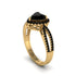 Heart's Black Diamond Embrace Engagement Ring - Alison No. 37 image 2