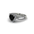 Heart's Black Diamond Embrace Engagement Ring - Alison No. 9 image 3