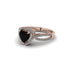 Heart's Black Diamond Embrace Engagement Ring - Alison No. 8 image 3