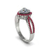 Heart's Diamond Embrace Engagement Ring - Alison No. 48 image 3