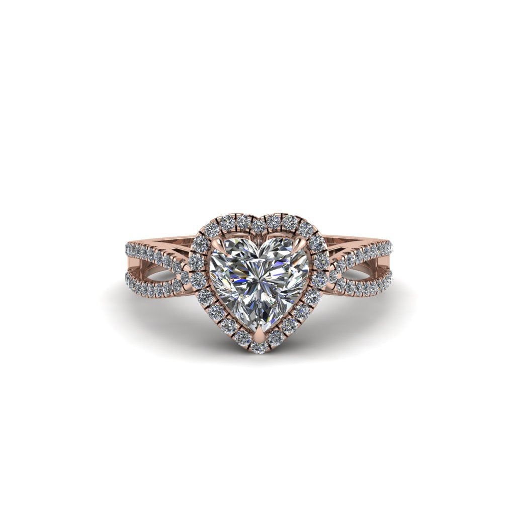 Heart's Diamond Embrace Engagement Ring - Alison No. 2