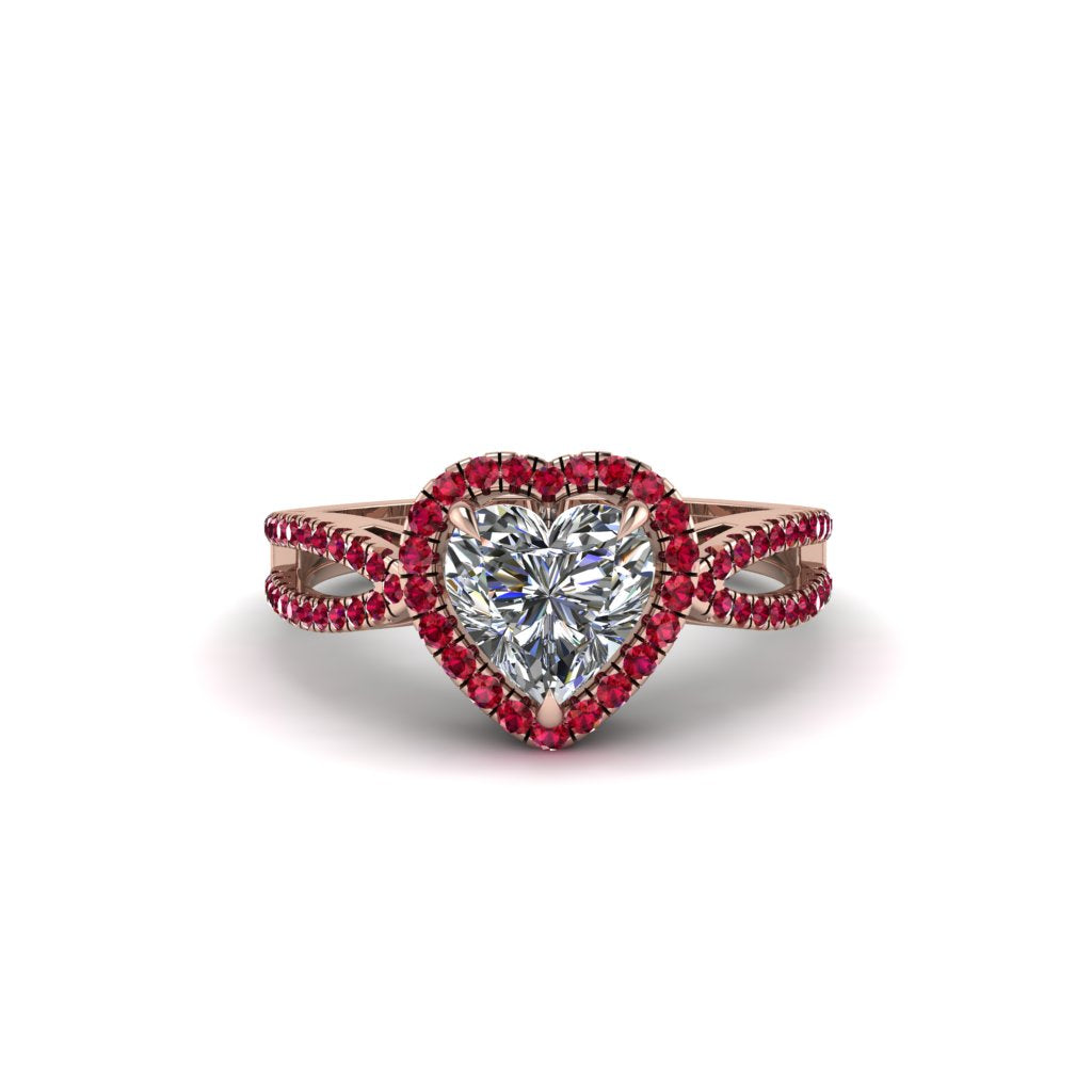 Heart's Diamond Embrace Engagement Ring - Alison No. 47