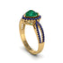 Heart's Emerald Embrace Engagement Ring - Alison No. 64 image 3