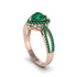 Heart's Emerald Embrace Engagement Ring - Alison No. 20 image 2