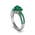 Heart's Emerald Embrace Engagement Ring - Alison No. 21 image 2