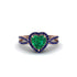 Heart's Emerald Embrace Engagement Ring - Alison No. 65 image 1