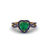 Heart's Emerald Embrace Engagement Ring - Alison No. 64 image 1