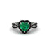 Heart's Emerald Embrace Engagement Ring - Alison No. 36 image 1
