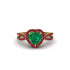 Heart's Emerald Embrace Engagement Ring - Alison No. 49 image 1