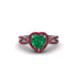 Heart's Emerald Embrace Engagement Ring - Alison No. 51 image 1