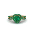 Heart's Emerald Embrace Engagement Ring - Alison No. 19 image 1