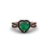 Heart's Emerald Embrace Engagement Ring - Alison No. 35 image 1