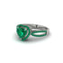 Heart's Emerald Embrace Engagement Ring - Alison No. 21 image 3