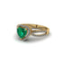 Heart's Emerald Embrace Engagement Ring - Alison No. 4 image 3