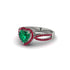 Heart's Emerald Embrace Engagement Ring - Alison No. 51 image 3