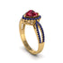 Heart's Ruby Embrace Engagement Ring - Alison No. 70 image 3