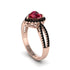 Heart's Ruby Embrace Engagement Ring - Alison No. 41 image 3