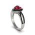 Heart's Ruby Embrace Engagement Ring - Alison No. 42 image 2