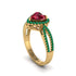 Heart's Ruby Embrace Engagement Ring - Alison No. 25 image 2