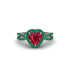 Heart's Ruby Embrace Engagement Ring - Alison No. 27 image 1