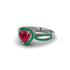 Heart's Ruby Embrace Engagement Ring - Alison No. 27 image 3