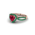 Heart's Ruby Embrace Engagement Ring - Alison No. 26 image 3