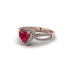 Heart's Ruby Embrace Engagement Ring - Alison No. 11 image 3