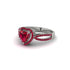 Heart's Ruby Embrace Engagement Ring - Alison No. 57 image 2
