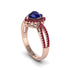 Heart's Sapphire Embrace Engagement Ring - Alison No. 59 image 3