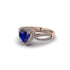 Heart's Sapphire Embrace Engagement Ring - Alison No. 14 image 3