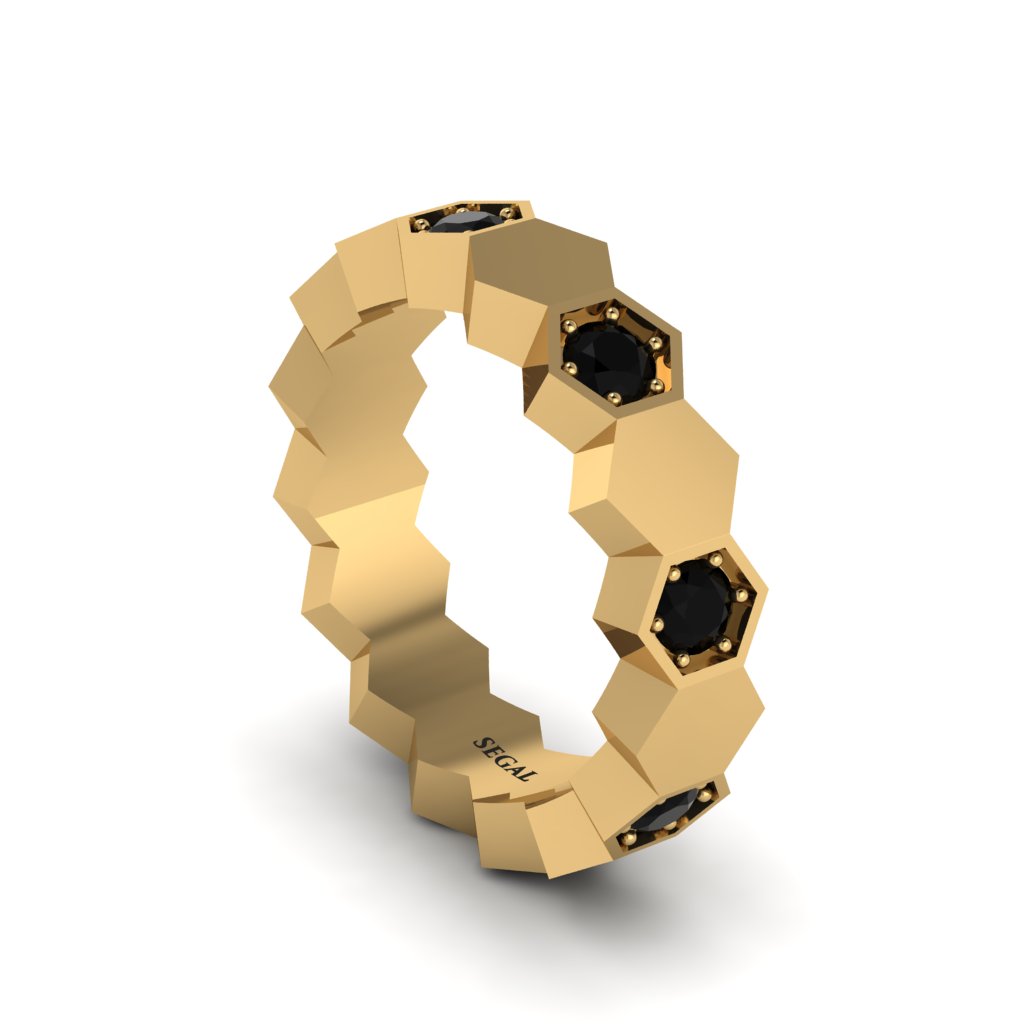 Black Diamond Honeycomb Eternity Ring - Maddison No. 7
