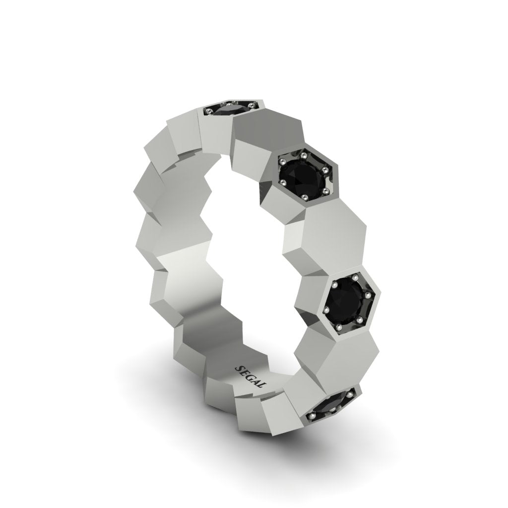 Black Diamond Honeycomb Eternity Ring - Maddison No. 9