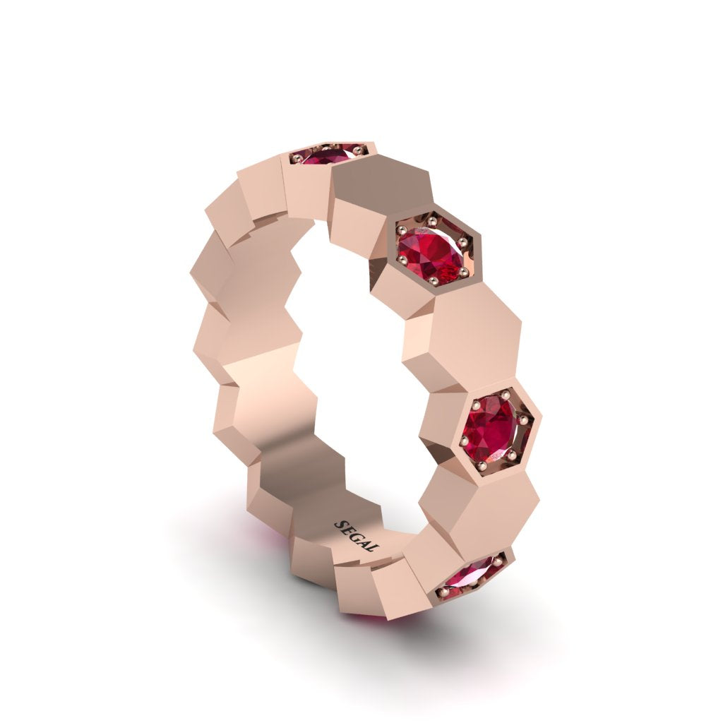 Ruby Honeycomb Eternity Ring - Maddison No. 11